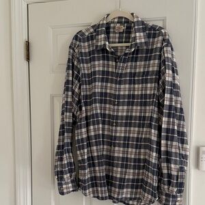 FAHERTY Classic Blue and White Plaid Men's Shirt